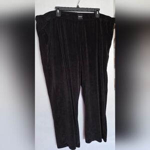 Joyspun 2XL Womens Soft Baggy Black Pants Elastic Waist